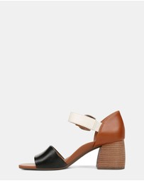 Vionic - Chardonnay Heeled Sandal - Tan/Black/Cream