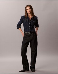Calvin Klein Jeans - Sculpt Denim Trucker Button-Down Shirt