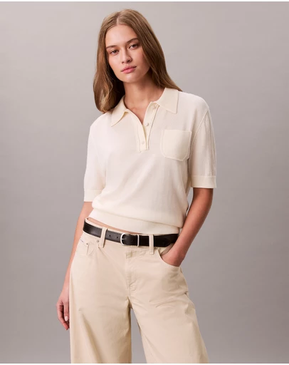 Calvin Klein - Merino Wool Polo Jumper