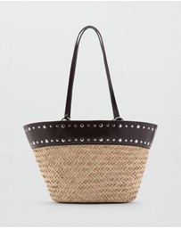 M.N.G - Natural Fibre Basket with Studs
