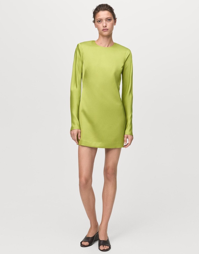M.N.G - Open-Back Satin-Effect Dress