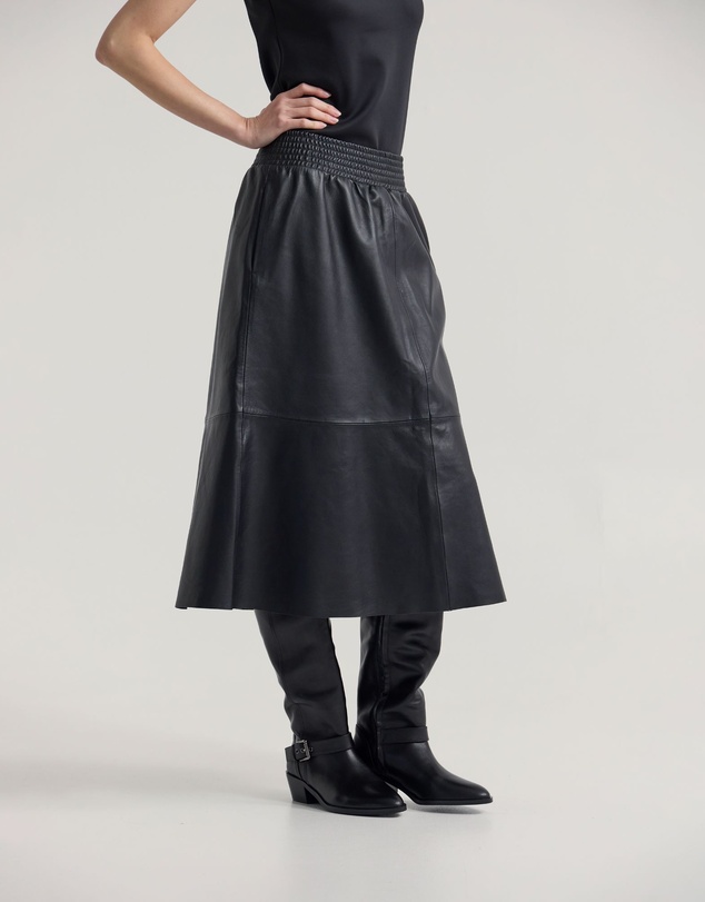 Oxford - Jaya Leather Midi Skirt