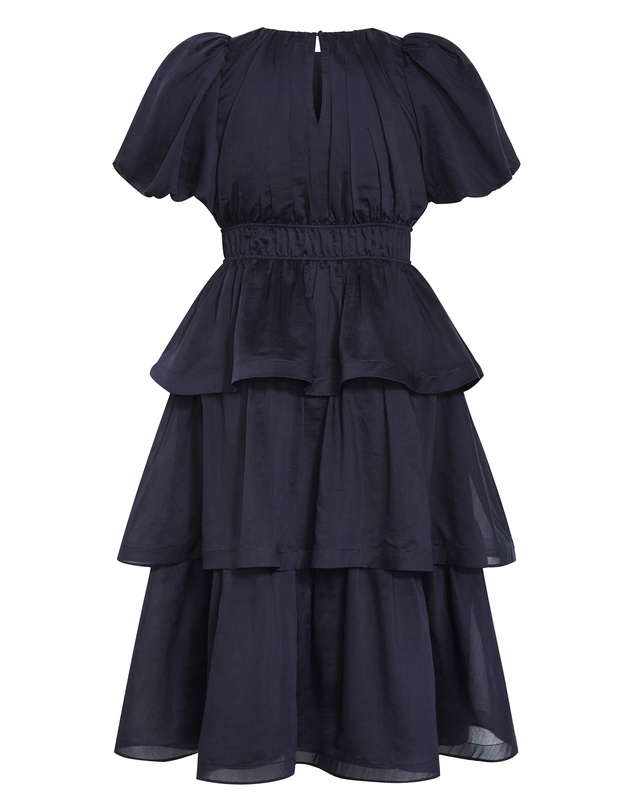 City Chic - Plus size Heavenly Ruffle Maxi Dress - navy