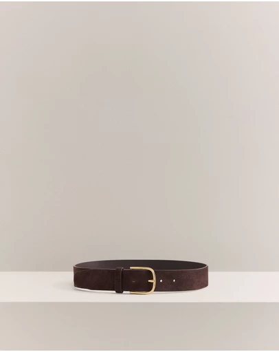 Trenery - Serin Suede Belt in Chocolate