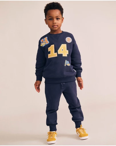 Huxbaby - Collegiate Patches Sweatshirt - Babies-Kids