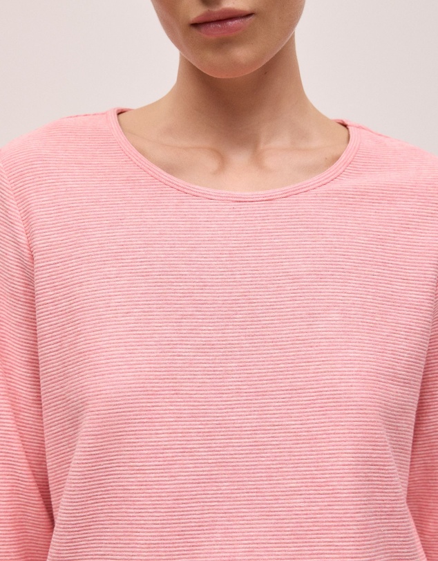 Trenery - Ottoman Marle Long Sleeve T-shirt in Dusty Rose