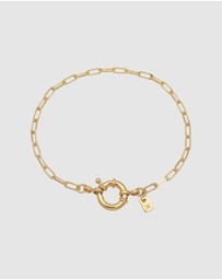 Kuzzoi - ICONIC EXCLUSIVE - Classic Long Link Chain Bracelet in Gold-Plated 925 Sterling Silver