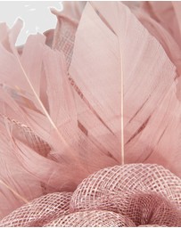 Max Alexander - Modern Dusty Pink Racing Fascinator