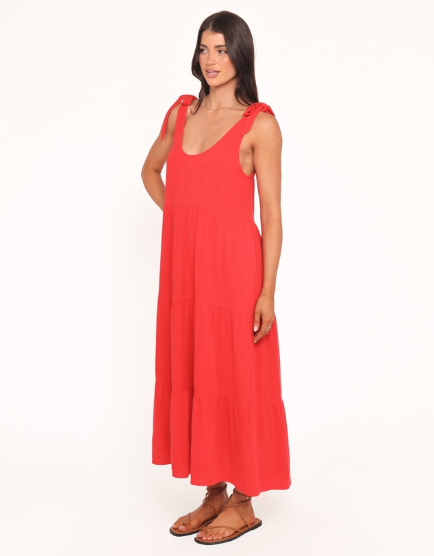Petal & Pup - Marcy Midi Dress - Red
