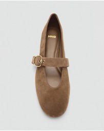M.N.G - Suede Leather Ballet Flats