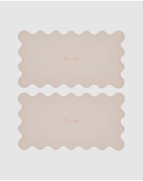Lilly + Dash - Dog & Cat Wave Placemats - Pink Rose Quartz