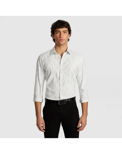 yd. - Valencia Slim Paisley Shirt