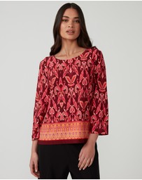Stella - Pink Cherry Blossom Tunic Top