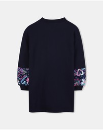 Billieblush - Sequin-Embellished Crew Neck Sweatshirt Dress - Kids-Teens