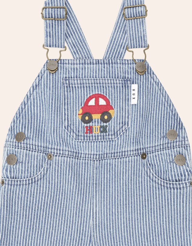 Huxbaby - Car Denim Stripe Overalls - Babies-Kids