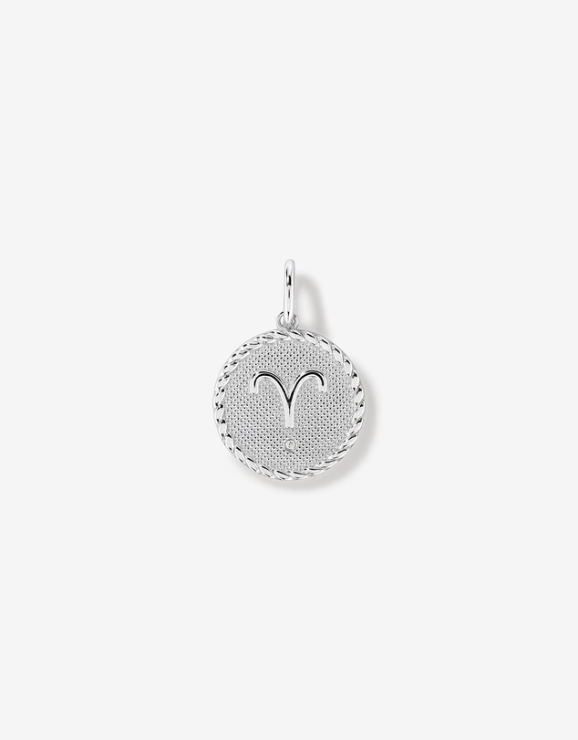 Michael Hill - Diamond Accent Aries Zodiac Pendant in Sterling Silver