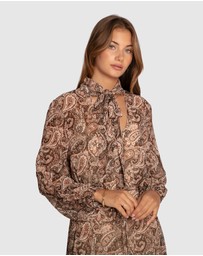 Belle & Bloom - Waterfall Printed Maxi Dress