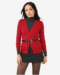 Forcast - Nicolette V-Neck Knit Cardigan