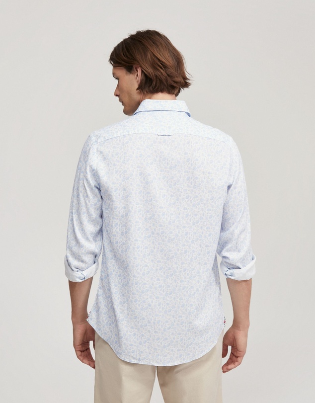 Oxford - Holloway Linen Blend Printed Shirt