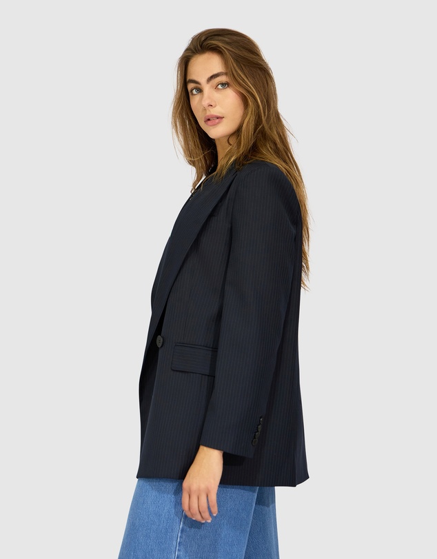 Belle & Bloom - Big Brother Talk Pinstripes Blazer