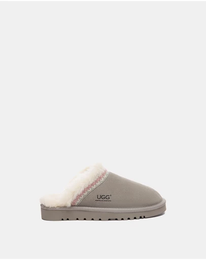 EVERAU - Australian Shepherd Ugg Liora Slipper Cow Suede Upper House Shoes