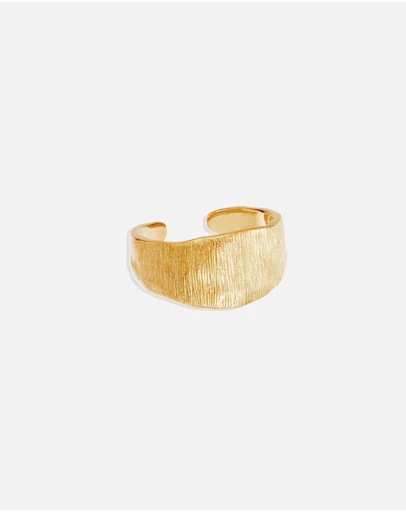 By Charlotte - Gold Woven Light Ring