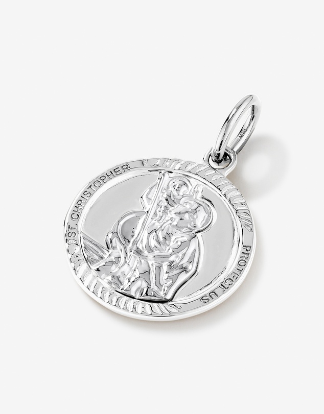 Michael Hill - Round St Christopher Pendant in Sterling Silver