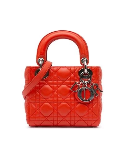 Dior - Pre-Loved Mini Cannage Lambskin Lady Dior