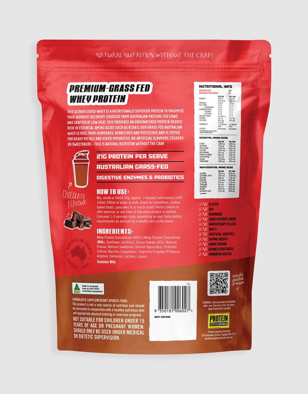 Protein Supplies Australia - Chocolate Australian Whey Protein - 500g