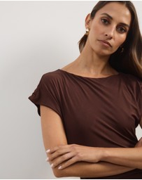 Atmos&Here - Ruth Jersey Midi Dress With Side Split