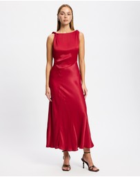 & Other Stories - Twist-Detail Satin Midi Dress