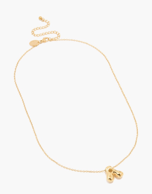 Lovisa - Waterproof Gold Plated Stainless Steel Large Bubble Letter A Necklace