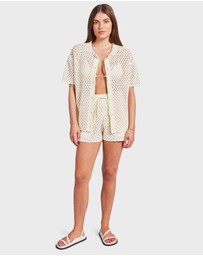 Academy Brand - Farrah Crochet Shirt