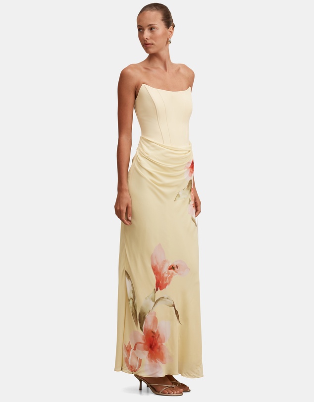Forever New - Isra Printed Strapless Maxi Dress