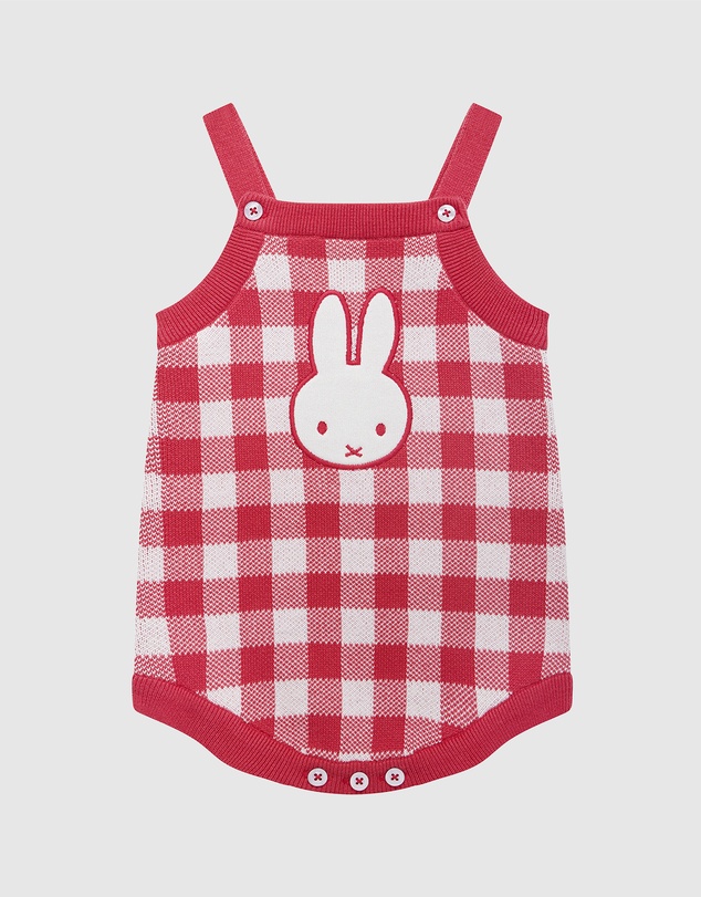 Kynd Baby - Miffy Knit Romper in Cherry