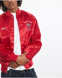 Vintage by The Real Deal - Pre Loved - Vintage 70s South Jersey Mustang Club Satin Bomber Jacket