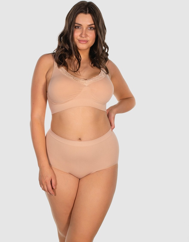 B Free Intimate Apparel - Cotton Pull On Sleep Bra (B-C-D-DD-E-F) Cup