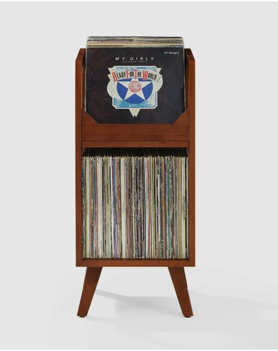 Crosley - Crosley Asheville Small Vinyl Storage Stand – Walnut