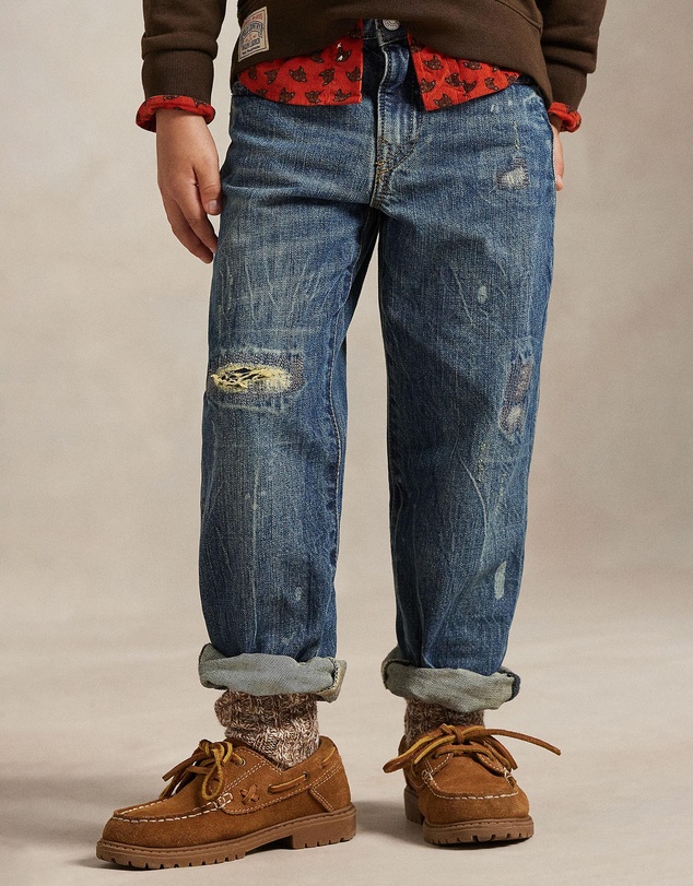 Polo Ralph Lauren - Lynwood Relaxed Fit Distressed Jeans - ICONIC EXCLUSIVE - Kids