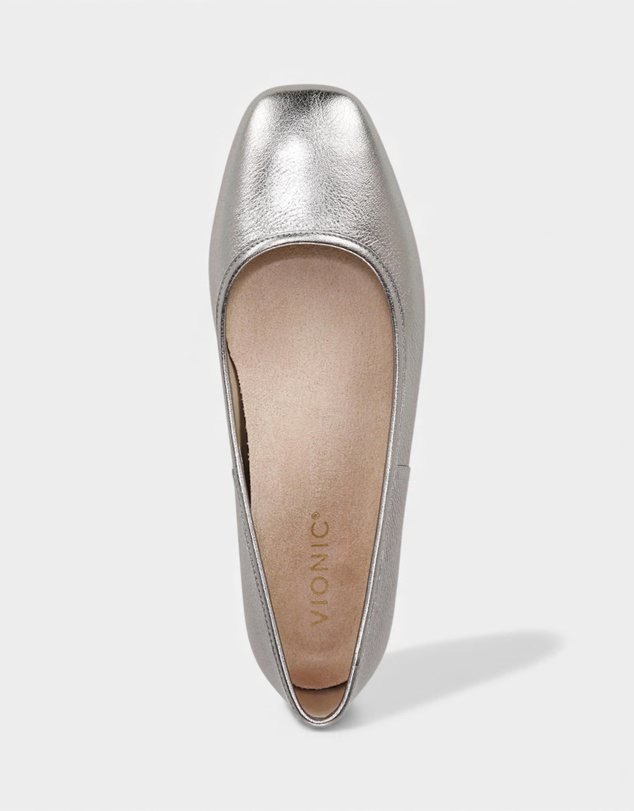 Vionic - Orinda Ballet Flat - Pewter Metallic