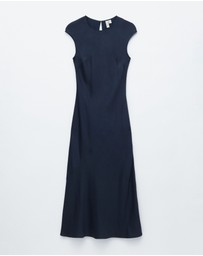 & Other Stories - Fitted Satin Maxi Dress