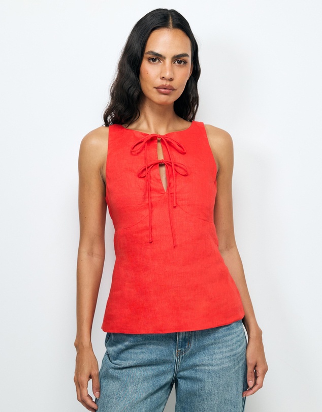 AERE - Arden Tie Front Top