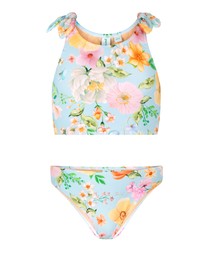 Poolside Paradiso - Leilani Crop Bikini Set - Sky