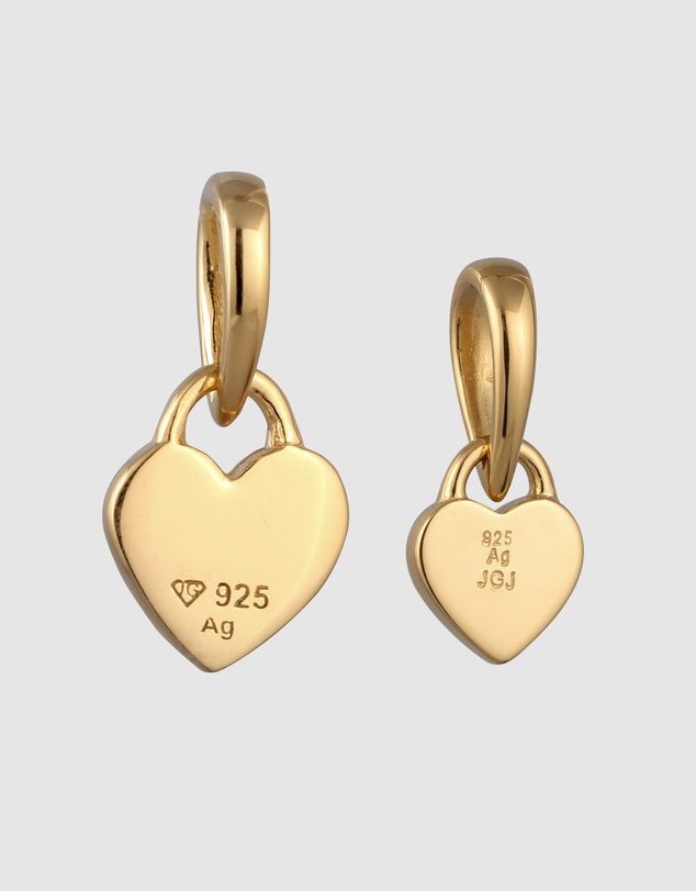 Elli Jewelry - Heart Pendant Set in Gold-Plated 925 Silver