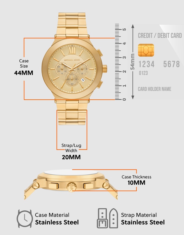 Michael Kors - Billie Gold Tone Chronograph Watch