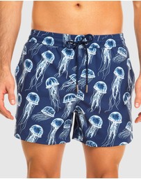 Tolu Australia - Boardshorts with Blue Jellyfish