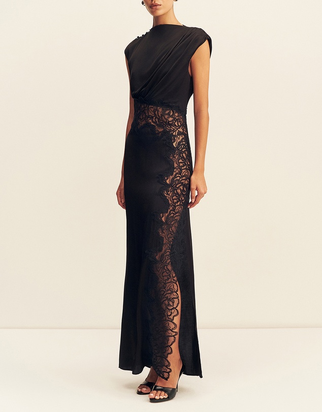 Shona Joy - Eniko Lace Gathered Maxi Dress