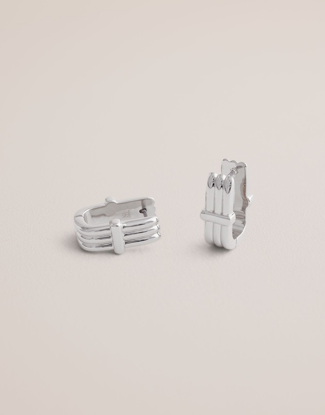 Trenery - Orne Huggie Earrings in Silver