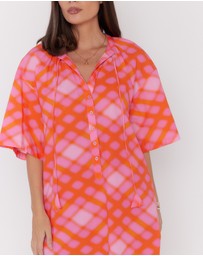 ALEXANDRA - Aura Dress Pink Blur Print