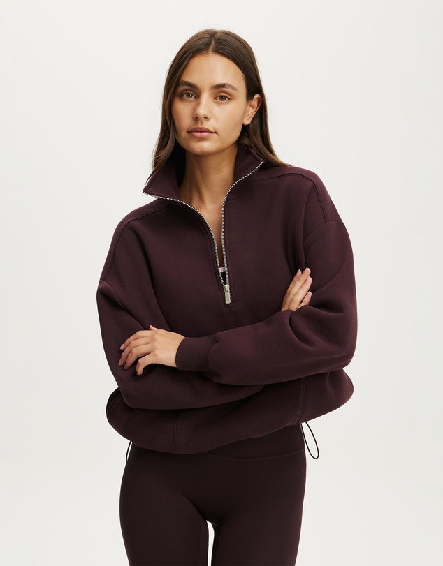 Cotton On Body Active - Plush Half Zip Sweatshirt